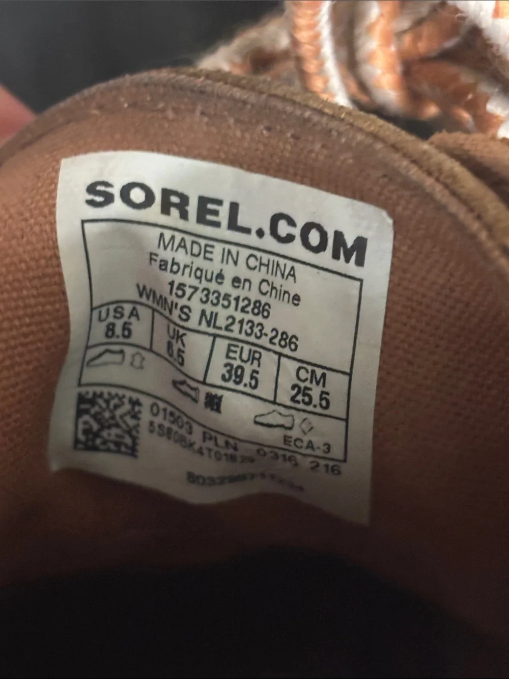 Sorel Tan and Black Lace-Up Waterproof Boots